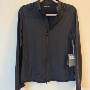 G/FORE Women's Black silk tech nylon ruched layer jacket